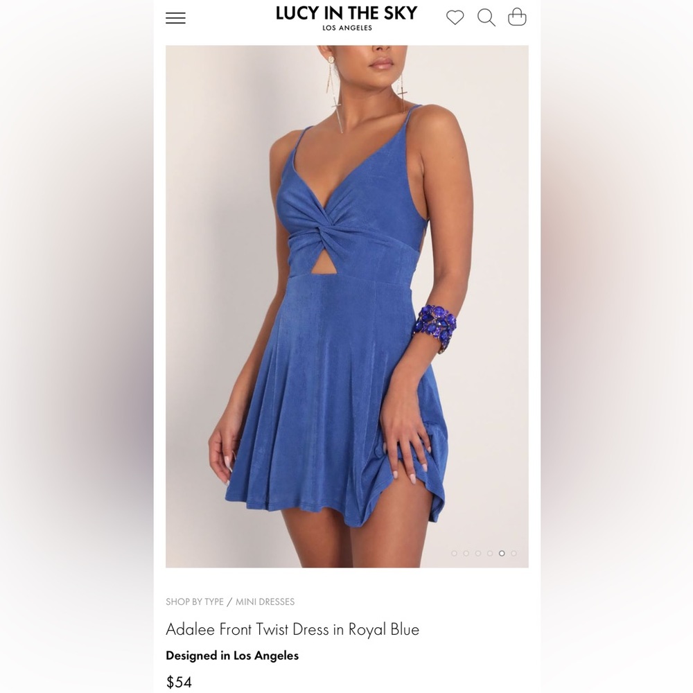 Royal blue Lucy in the Sky dress